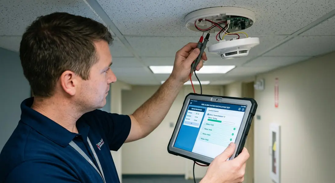 Fire alarm certificate work in a London property